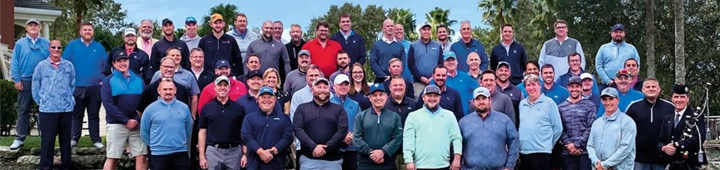 Group photo of partners and attendees of a recent Golfdom Summit